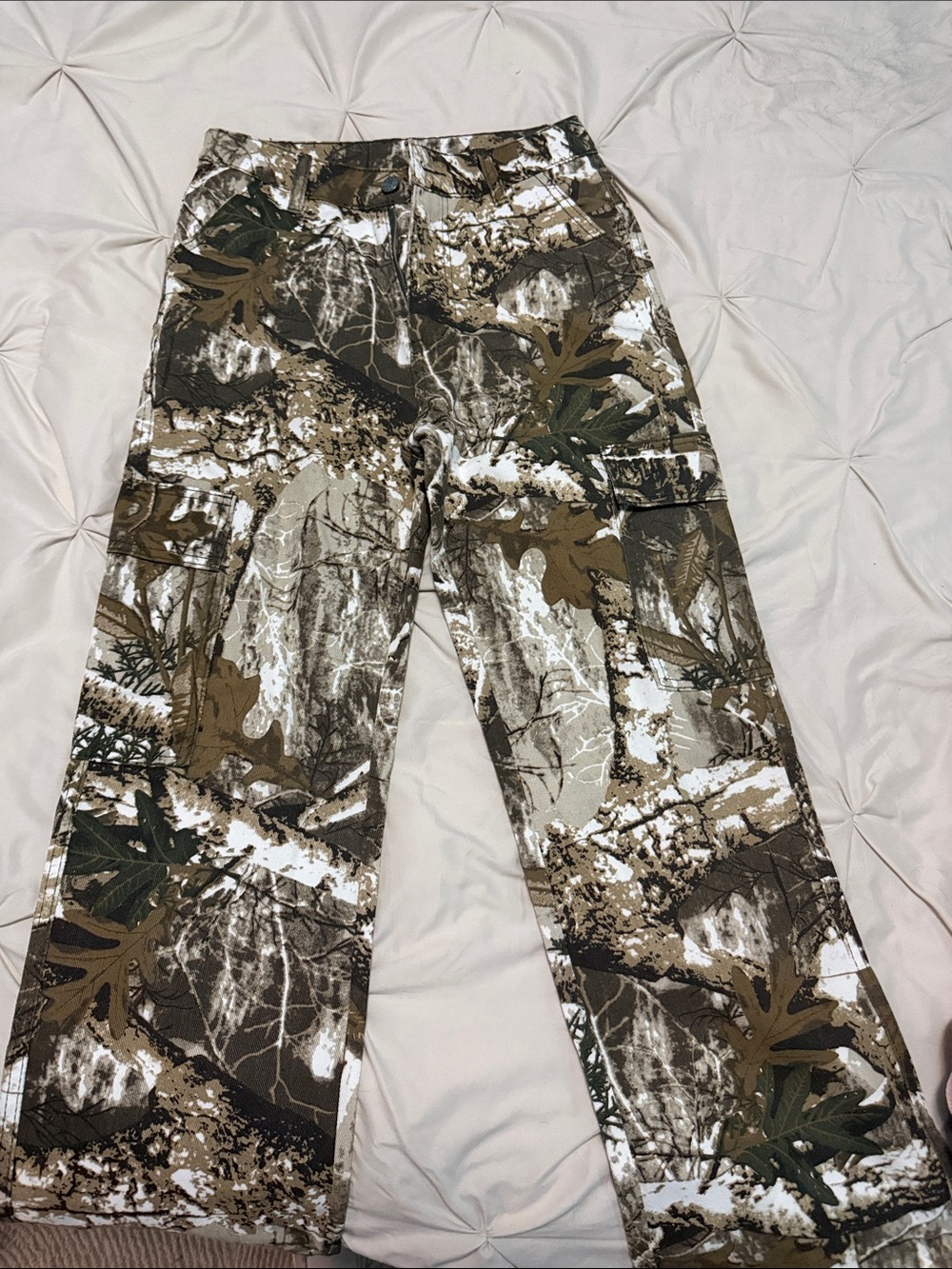 Camouflage Cargo Pants - Tan Green Camo